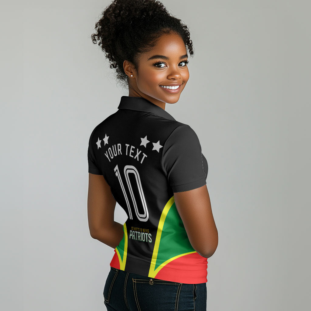 Personalized St Kitts And Nevis Patriots Cricket Women Polo Shirt Dynamic Player Celebration Team Pride