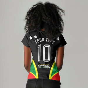 Personalized St Kitts And Nevis Patriots Cricket Women V-Neck T-Shirt Dynamic Player Celebration Team Pride