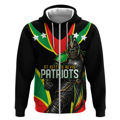 Personalized St Kitts And Nevis Patriots Cricket Zip Hoodie Dynamic Player Celebration Team Pride