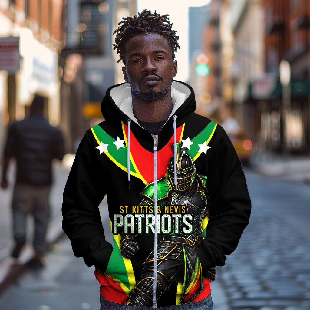 Personalized St Kitts And Nevis Patriots Cricket Zip Hoodie Dynamic Player Celebration Team Pride
