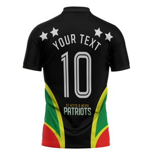 Personalized St Kitts And Nevis Patriots Cricket Zipper Polo Shirt Dynamic Player Celebration Team Pride
