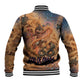 Seth Serpent Baseball Jacket Sandstorm Egyptian Chaos God in Ancient Desert Tones