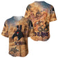Seth Serpent Baseball Jersey Sandstorm Egyptian Chaos God in Ancient Desert Tones