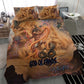 Seth Serpent Bedding Set Sandstorm Egyptian Chaos God in Ancient Desert Tones