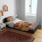 Seth Serpent Bedding Set Sandstorm Egyptian Chaos God in Ancient Desert Tones