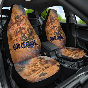 Seth Serpent Car Seat Cover Sandstorm Egyptian Chaos God in Ancient Desert Tones