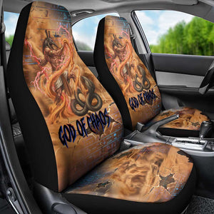 Seth Serpent Car Seat Cover Sandstorm Egyptian Chaos God in Ancient Desert Tones