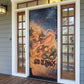 Seth Serpent Door Cover Sandstorm Egyptian Chaos God in Ancient Desert Tones