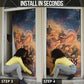 Seth Serpent Door Cover Sandstorm Egyptian Chaos God in Ancient Desert Tones