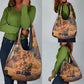 Seth Serpent Grocery Bag Sandstorm Egyptian Chaos God in Ancient Desert Tones