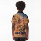 Seth Serpent Kid Polo Shirt Sandstorm Egyptian Chaos God in Ancient Desert Tones