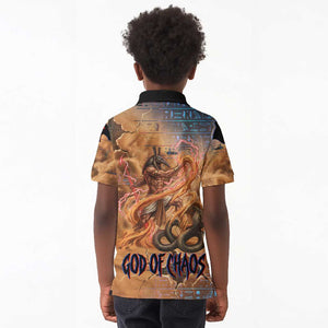 Seth Serpent Kid Polo Shirt Sandstorm Egyptian Chaos God in Ancient Desert Tones
