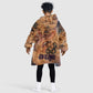 Seth Serpent Kid Wearable Blanket Hoodie Sandstorm Egyptian Chaos God in Ancient Desert Tones