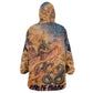 Seth Serpent Kid Wearable Blanket Hoodie Sandstorm Egyptian Chaos God in Ancient Desert Tones