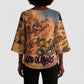 Seth Serpent Kimono Sleeve Blouse Sandstorm Egyptian Chaos God in Ancient Desert Tones