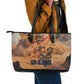 Seth Serpent Leather Tote Bag Sandstorm Egyptian Chaos God in Ancient Desert Tones