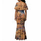 Seth Serpent Mermaid Dress Sandstorm Egyptian Chaos God in Ancient Desert Tones