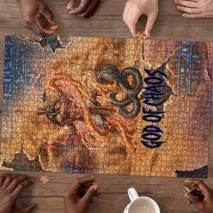 Seth Serpent Puzzle Sandstorm Egyptian Chaos God in Ancient Desert Tones