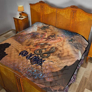 Seth Serpent Quilt Sandstorm Egyptian Chaos God in Ancient Desert Tones