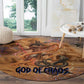 Seth Serpent Round Carpet Sandstorm Egyptian Chaos God in Ancient Desert Tones
