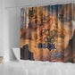 Seth Serpent Shower Curtain Sandstorm Egyptian Chaos God in Ancient Desert Tones