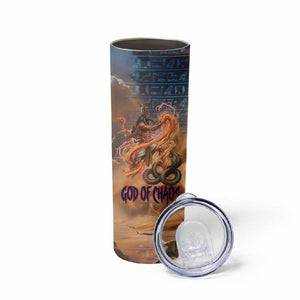 Seth Serpent Skinny Tumbler Sandstorm Egyptian Chaos God in Ancient Desert Tones