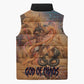 Seth Serpent Sleeveless Puffer Jacket Sandstorm Egyptian Chaos God in Ancient Desert Tones
