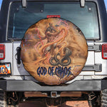 Seth Serpent Spare Tire Cover Sandstorm Egyptian Chaos God in Ancient Desert Tones