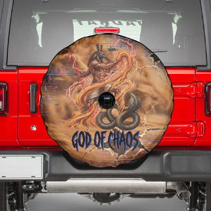 Seth Serpent Spare Tire Cover Sandstorm Egyptian Chaos God in Ancient Desert Tones