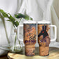 Seth Serpent Tumbler With Handle Sandstorm Egyptian Chaos God in Ancient Desert Tones