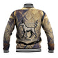 Suty Baseball Jacket with Typhonic Beast Staff Ancient Egypt Symbolism