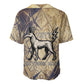 Suty Baseball Jersey with Typhonic Beast Staff Ancient Egypt Symbolism