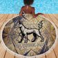 Suty Beach Blanket with Typhonic Beast Staff Ancient Egypt Symbolism
