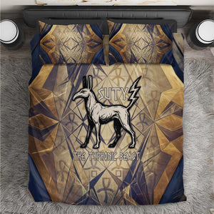 Suty Bedding Set with Typhonic Beast Staff Ancient Egypt Symbolism