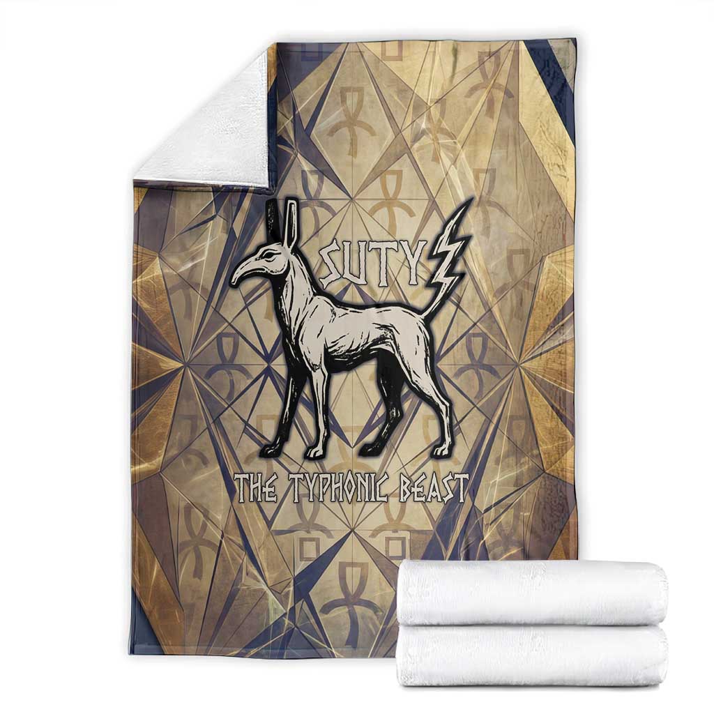 Suty Blanket with Typhonic Beast Staff Ancient Egypt Symbolism