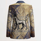 Suty Blazer with Typhonic Beast Staff Ancient Egypt Symbolism