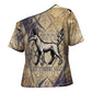 Suty Cross Shoulder Shirt with Typhonic Beast Staff Ancient Egypt Symbolism