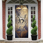 Suty Door Cover with Typhonic Beast Staff Ancient Egypt Symbolism