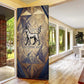 Suty Door Cover with Typhonic Beast Staff Ancient Egypt Symbolism