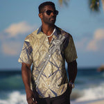 Suty Hawaiian Shirt with Typhonic Beast Staff Ancient Egypt Symbolism