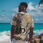 Suty Hawaiian Shirt with Typhonic Beast Staff Ancient Egypt Symbolism