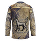 Suty Hockey Jersey with Typhonic Beast Staff Ancient Egypt Symbolism