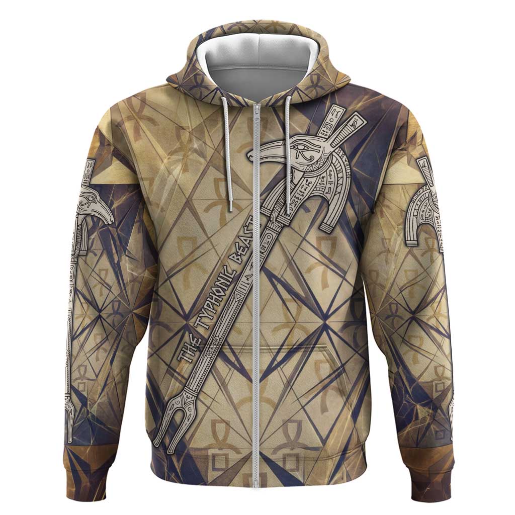 Suty Hoodie with Typhonic Beast Staff Ancient Egypt Symbolism