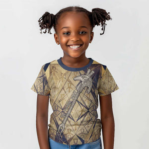Suty Kid T shirt with Typhonic Beast Staff Ancient Egypt Symbolism