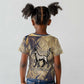 Suty Kid T shirt with Typhonic Beast Staff Ancient Egypt Symbolism