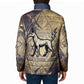 Suty Padded Jacket with Typhonic Beast Staff Ancient Egypt Symbolism