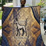 Suty Quilt with Typhonic Beast Staff Ancient Egypt Symbolism