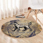 Suty Round Carpet with Typhonic Beast Staff Ancient Egypt Symbolism