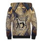 Suty Sherpa Hoodie with Typhonic Beast Staff Ancient Egypt Symbolism