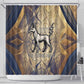 Suty Shower Curtain with Typhonic Beast Staff Ancient Egypt Symbolism